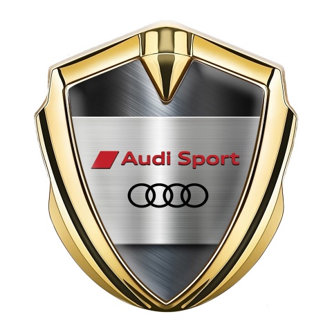 Audi Bodyside Emblem Self Adhesive Gold Metallic Panel Edition
