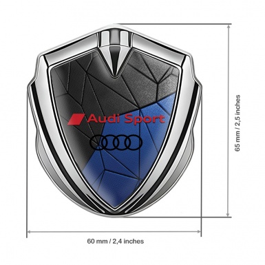 Audi Emblem Fender Badge Silver Black Blue Mosaic Red Edition