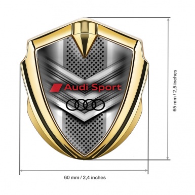 Audi Fender Emblem Badge Gold Front Grille Sport Edition