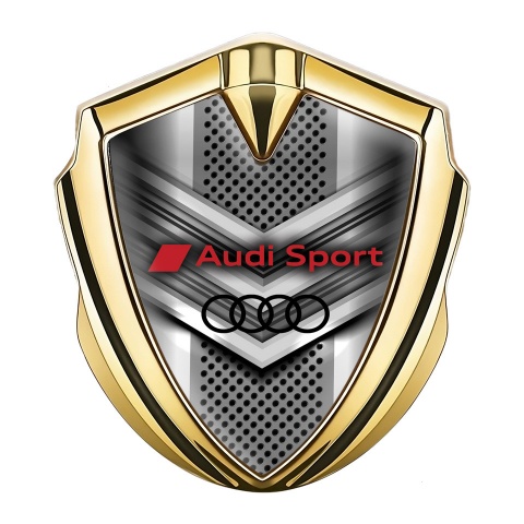 Audi Fender Emblem Badge Gold Front Grille Sport Edition
