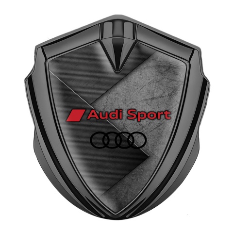 Audi Sport Emblem Self Adhesive Graphite Stone Slab Grey Panels Edition