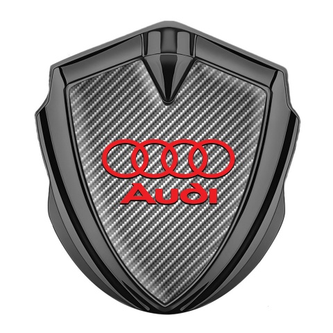 Audi Bodyside Emblem Badge Graphite Light Carbon Crimson Edition