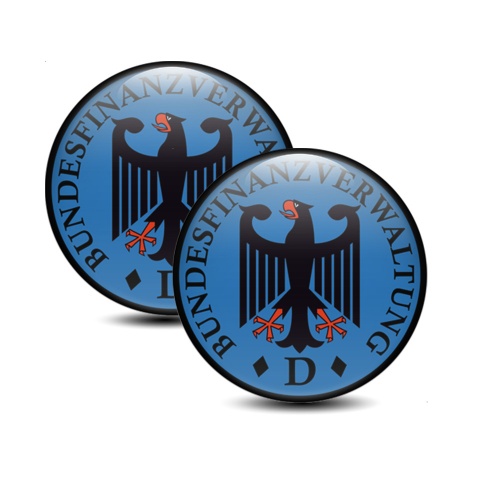 Aufkleber Bundesfinanzverwaltung Silikon 3d Gel Sticker Navy Blue