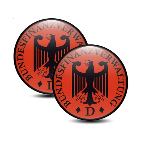 Aufkleber Bundesfinanzverwaltung Silikon 3d Gel Sticker Red