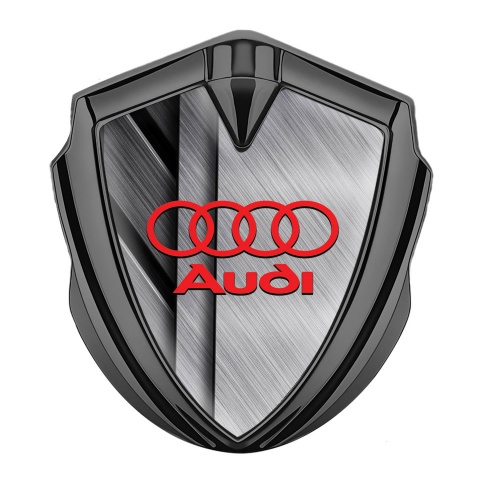 Audi Metal 3D Domed Emblem Graphite Multi Panels Metallic Texture
