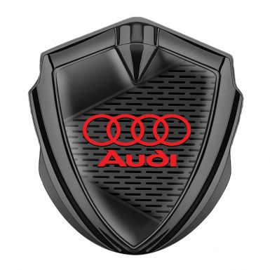 Audi Fender Emblem Badge Graphite Dark Mesh Black Elements Design