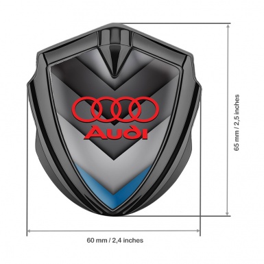 Audi Bodyside Emblem Self Adhesive Graphite Grey Blue Elements Design