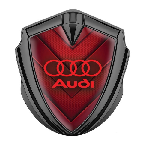 Audi Emblem Self Adhesive Graphite Red Hex Elements Classic Logo