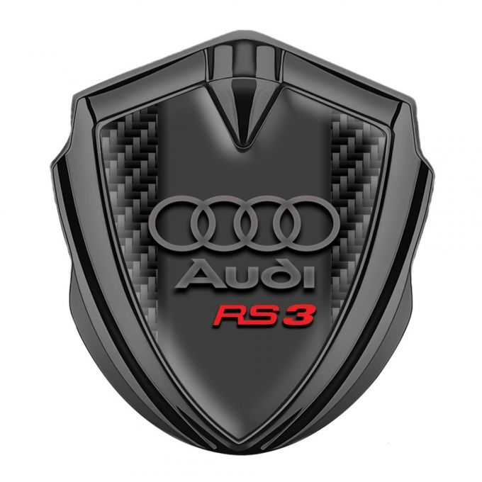 Audi Bodyside Emblem Self Adhesive Graphite Black Carbon Gradient Logo