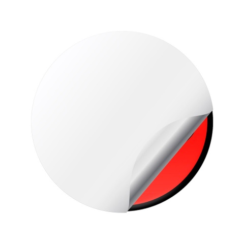 Bugatti Silicone Stickers Wheel Center Cap Red with Flat Black Logo