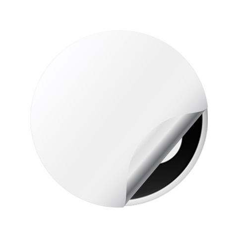 Bugatti 3D Gel Stickers Wheel Center Cap Black with White Logo