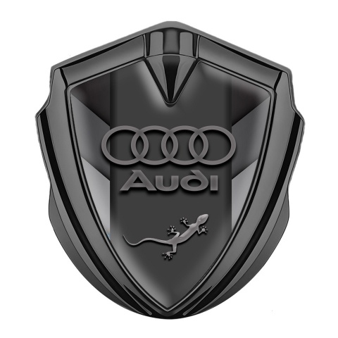 Audi Quattro Emblem Self Adhesive Graphite Grey V Elements Edition