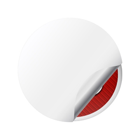 Bugatti 3D Stickers Wheel Center Cap Red Carbon with White Logo