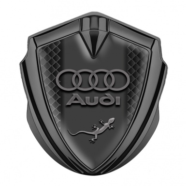 Audi Metal Emblem Self Adhesive Graphite Black Squares Classic Logo