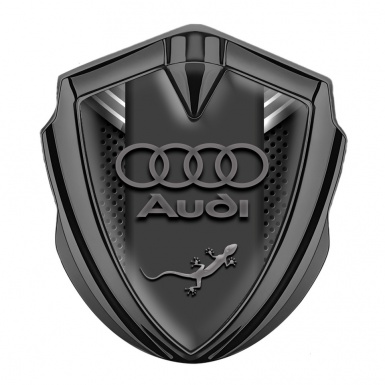 Audi Quattro Bodyside Badge Self Adhesive Graphite Dark Mesh Grey Crest