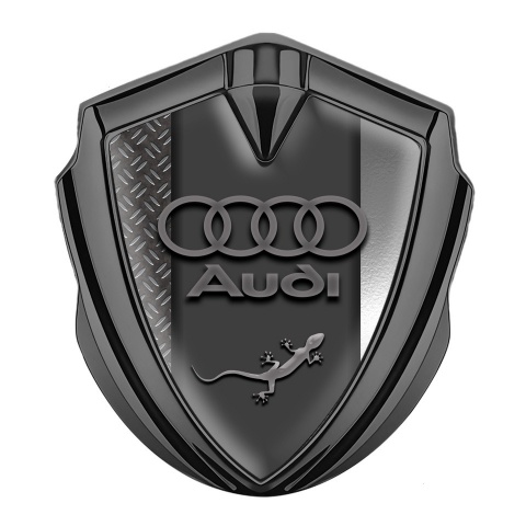 Audi Quattro Emblem Badge Self Adhesive Graphite Dual Panel Edition