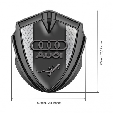 Audi Quattro Bodyside Emblem Badge Graphite Treadplate Center Pilon