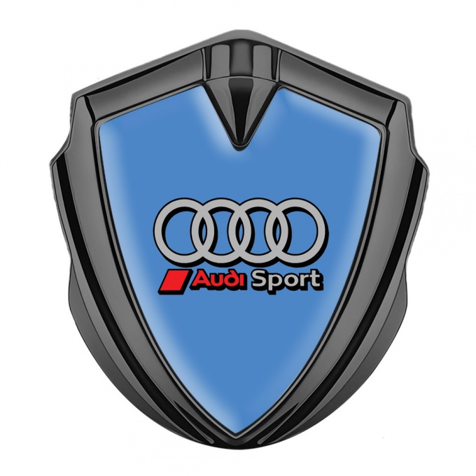 Audi Fender Emblem Badge Graphite Glacial Base Sport Logo Design