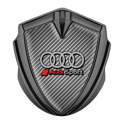 Audi Emblem Self Adhesive Graphite Light Carbon Classic Rings Logo
