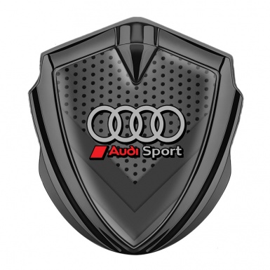 Audi ender Emblem Badge Graphite Light Mesh Grey Arrows Design