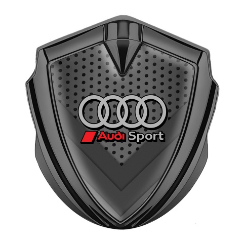 Audi ender Emblem Badge Graphite Light Mesh Grey Arrows Design