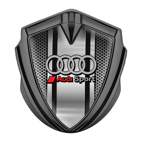 Audi Emblem Self Adhesive Graphite Perforated Frame Center Panel