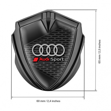 Audi Trunk Emblem Badge Graphite Metallic Texture Sport Edition