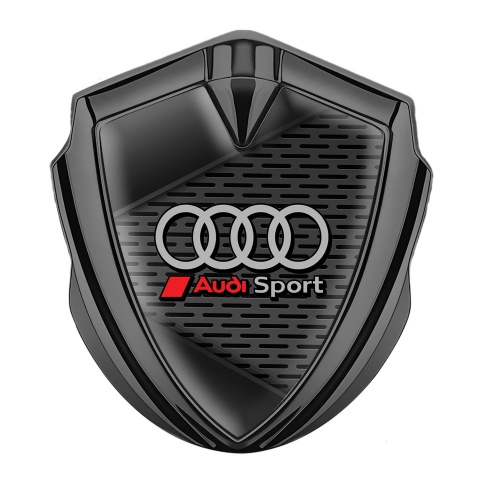 Audi Trunk Emblem Badge Graphite Metallic Texture Sport Edition