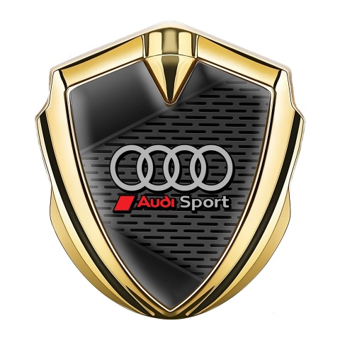 Audi Trunk Emblem Badge Gold Metallic Texture Sport Edition