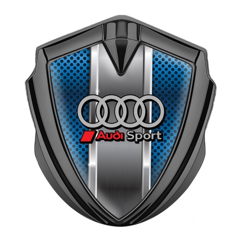 Audi Bodyside Badge Self Adhesive Graphite Sapphire Blue Sport Rings