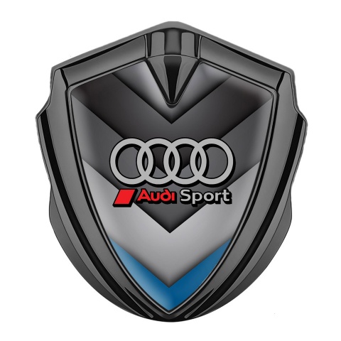 Audi Emblem Badge Self Adhesive Graphite Strike Elements Sport Racing