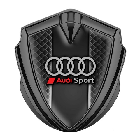 Audi Emblem Fender Badge Graphite Dark Cells Effect Sport Logo