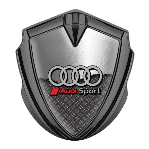 Audi Bodyside Emblem Badge Graphite Torn Sheet Grey Sport Rings