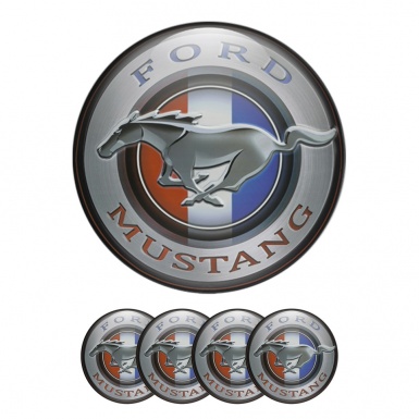 Ford Mustang Silicone Stickers for Wheel Center Cap Old Style