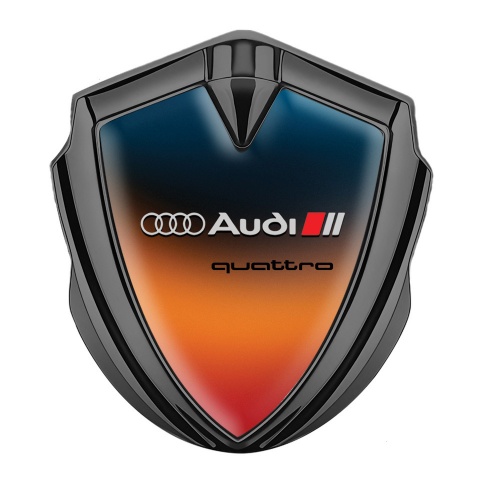 Audi Emblem Ornament Graphite Gradient Texture Black Quattro Characters