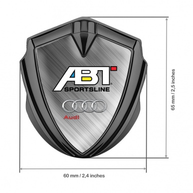 Audi Badge Self Adhesive Graphite Brushed Aluminum ABT Sportsline