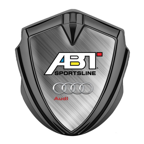 Audi Badge Self Adhesive Graphite Brushed Aluminum ABT Sportsline