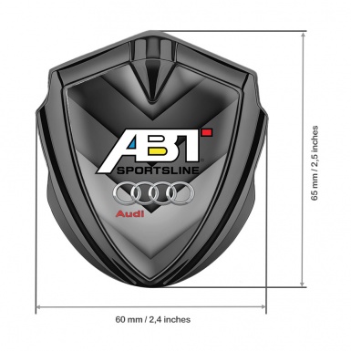 Audi Emblem Badge Self Adhesive Graphite Grey Elements ABT Tuning