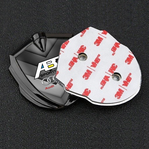 Audi Emblem Badge Self Adhesive Graphite Grey Elements ABT Tuning