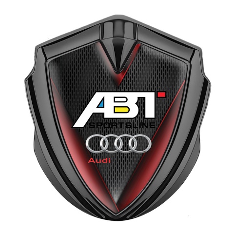 Audi Emblem Self Adhesive Graphite Dark Grate Chrome Logo Edition