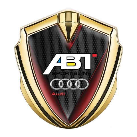 Audi Emblem Self Adhesive Gold Dark Grate Chrome Logo Edition