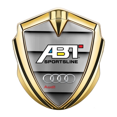 Audi Domed Emblem Gold Metal Plates ABT Sport Tuning Edition