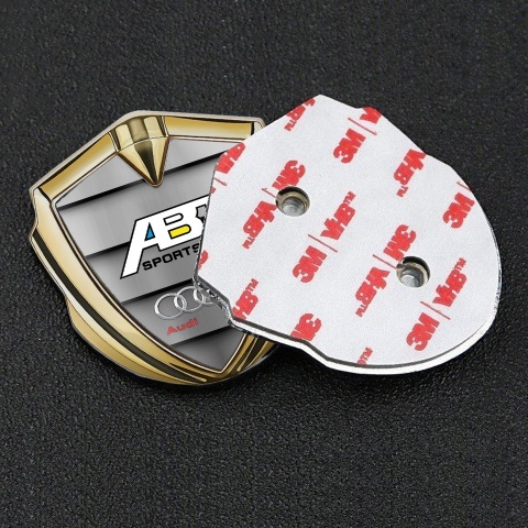 Audi Domed Emblem Gold Metal Plates ABT Sport Tuning Edition