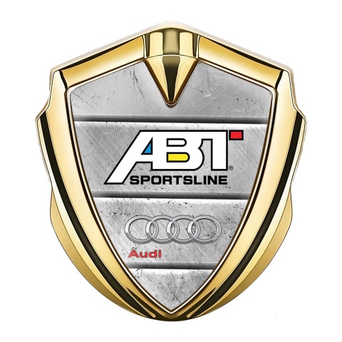Audi Emblem Ornament Gold Stone Wall Effect ABT Tuning Design