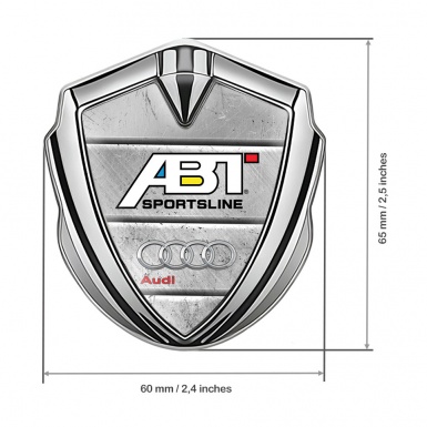Audi Emblem Ornament Silver Stone Wall Effect ABT Tuning Design