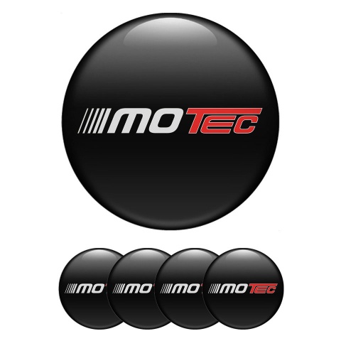 Motec Wheel Emblems for Center Cap Black White Red Logo