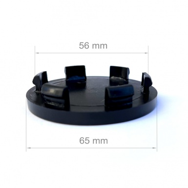 Wheel Center Caps Black Outer Diameter 65 mm / Inner Diameter 56 mm