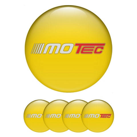 Motec Emblems for Wheel Center Caps Yellow Motif