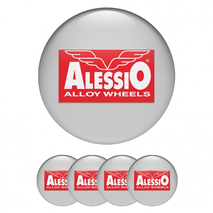 Alessio Wheel Emblem for Center Caps Light Grey Edition