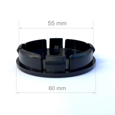 Wheel Center Caps Black Outer Diameter 60 mm / Inner Diameter 55 mm